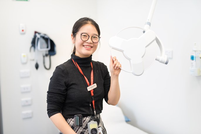 Dermatology team at work